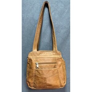 Vintage Coronado Concealed Carry Purse Shoulder Bag Leather CCW English Tan